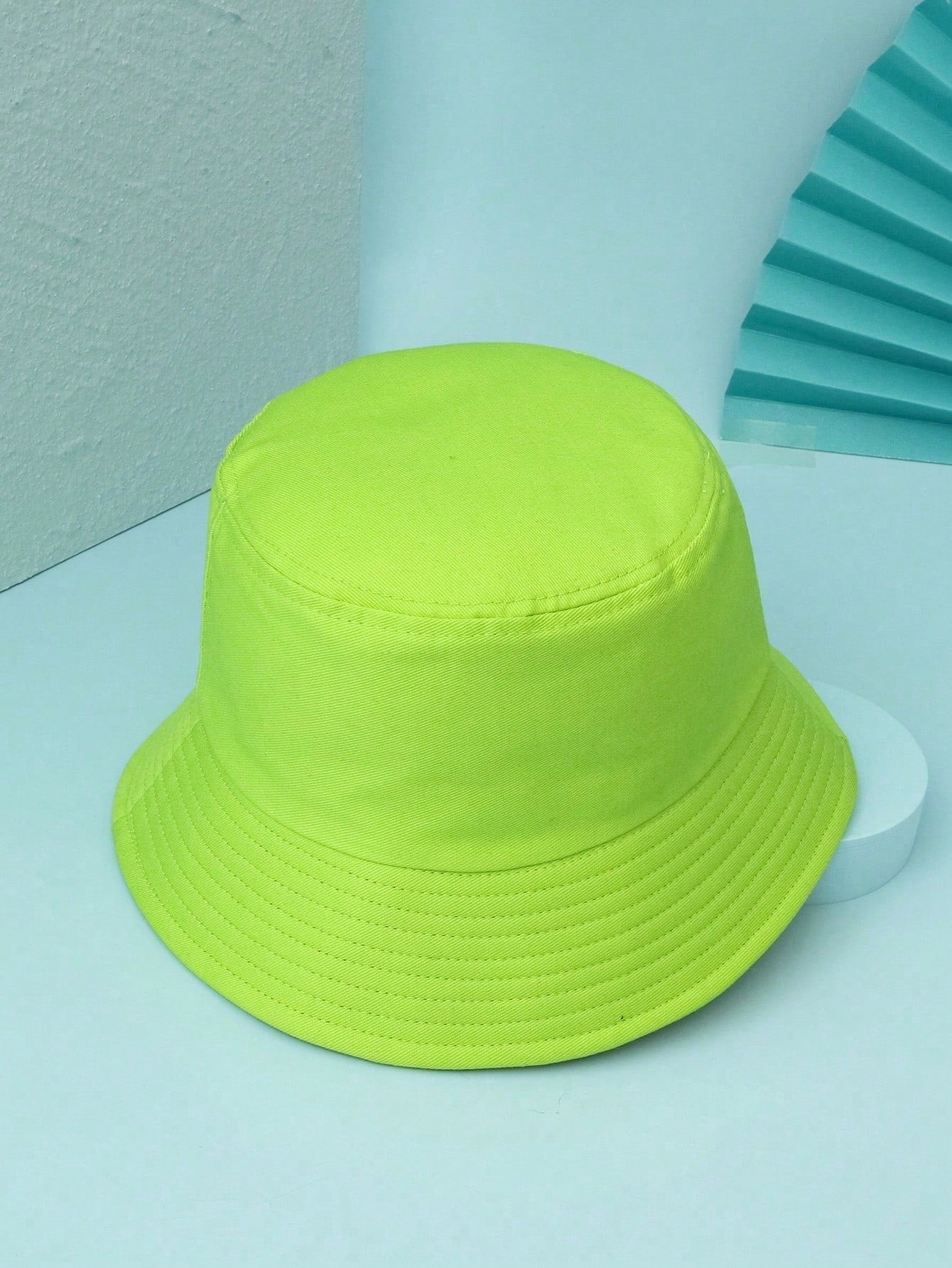 1pc Embroidered "No Bad Vibes" Letter Breathable Bucket Hat