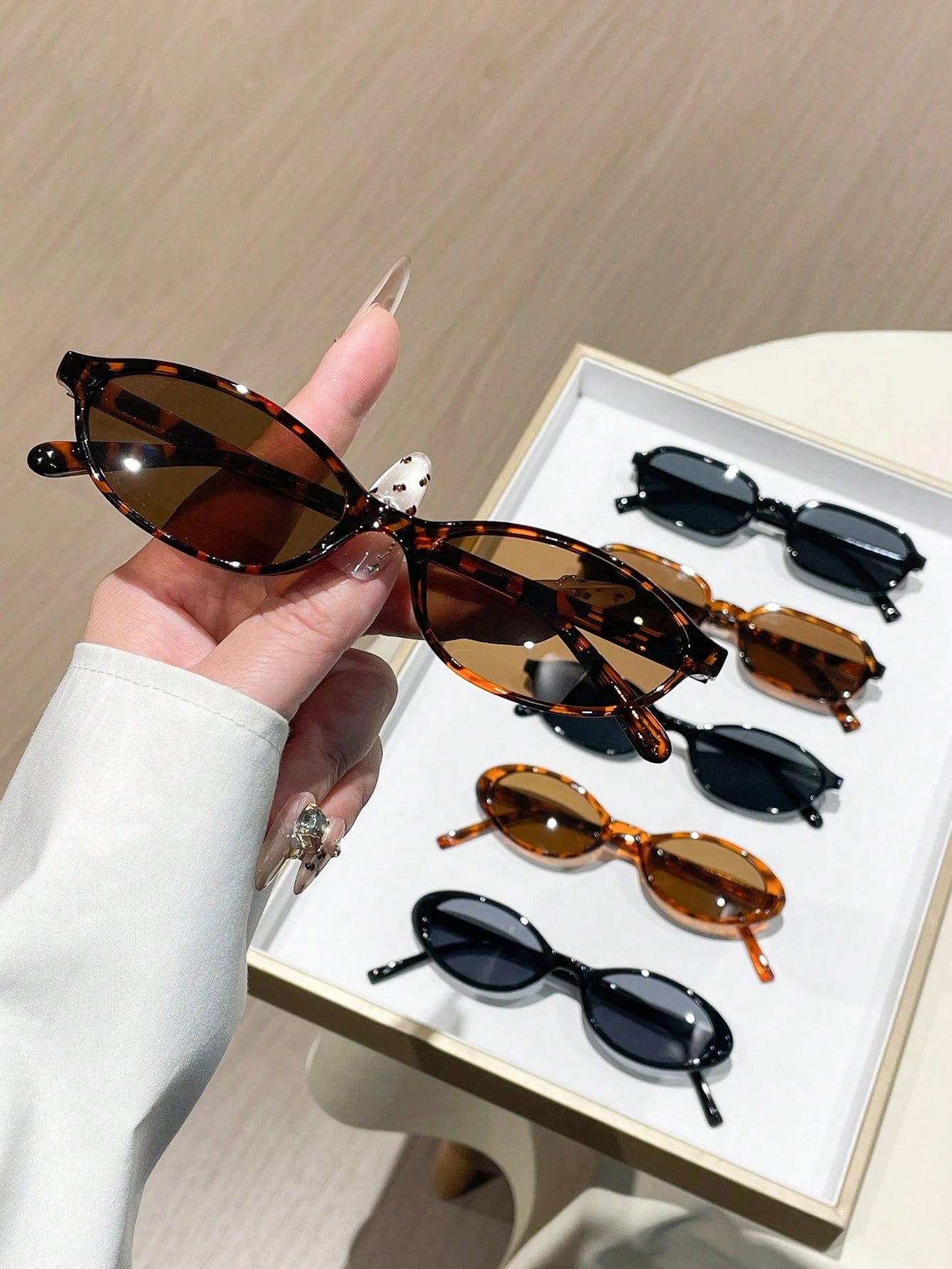 6pcs Casual Small Frame Glasses Set