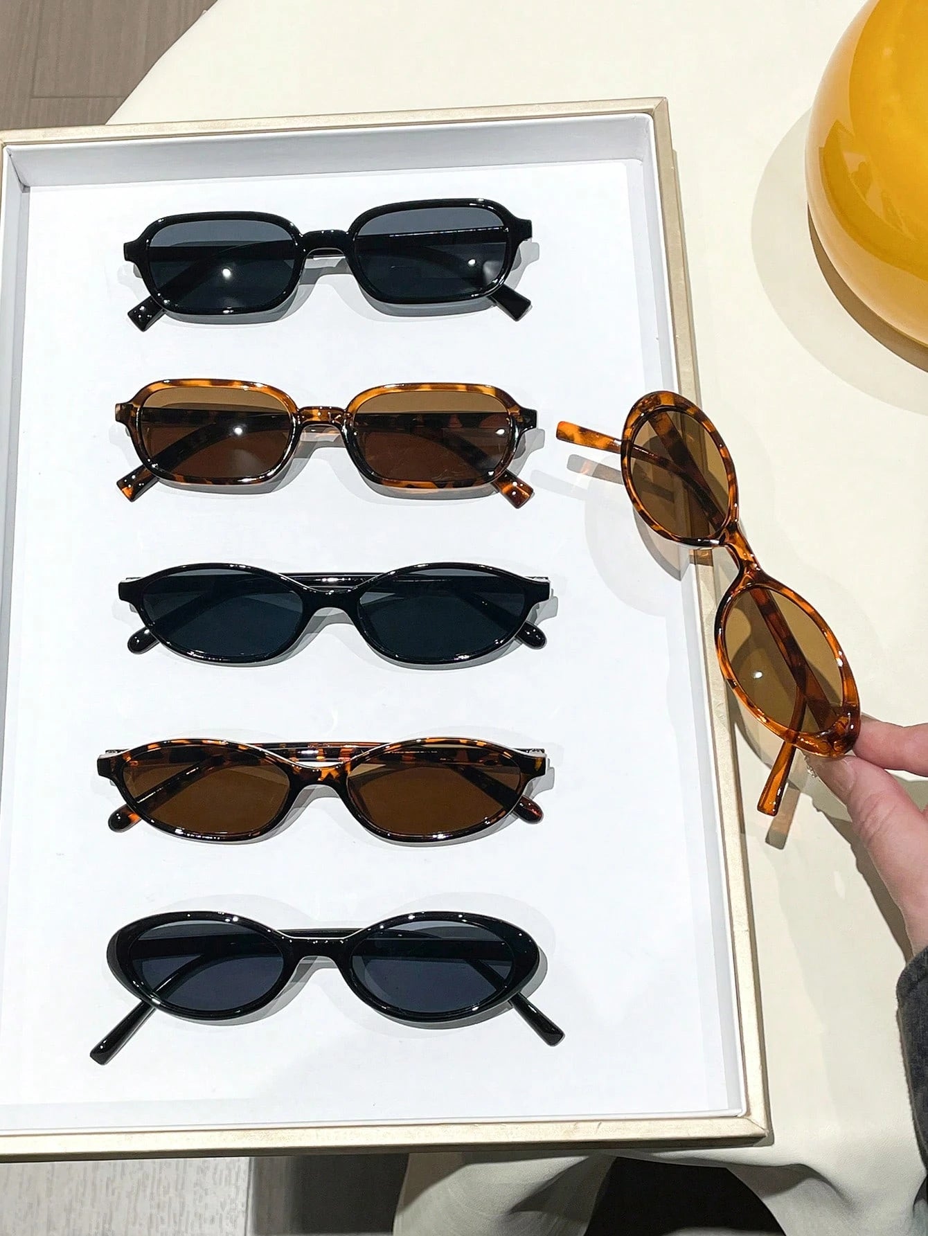 6pcs Casual Small Frame Glasses Set
