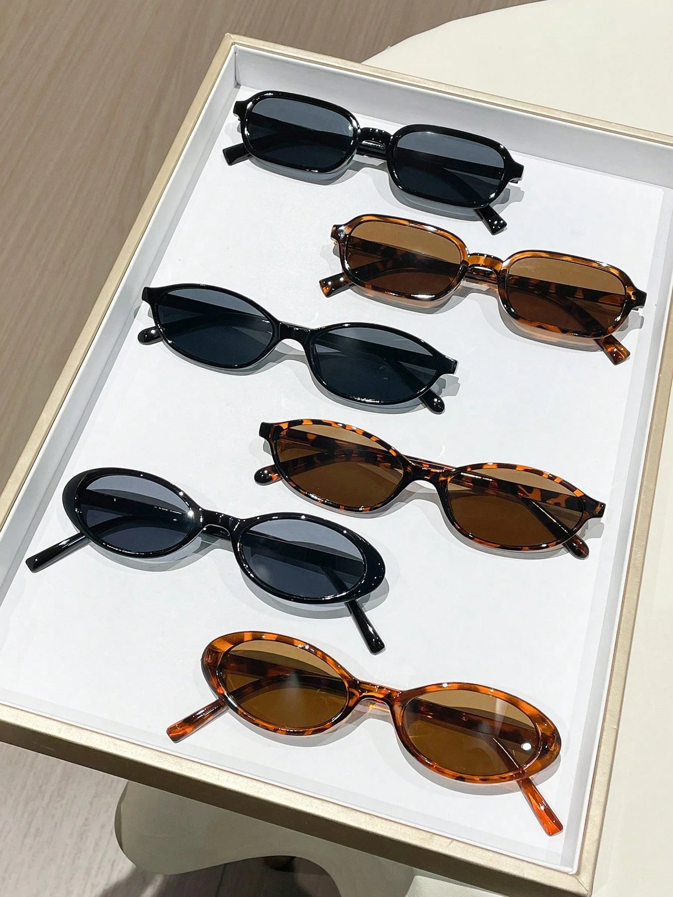 6pcs Casual Small Frame Glasses Set