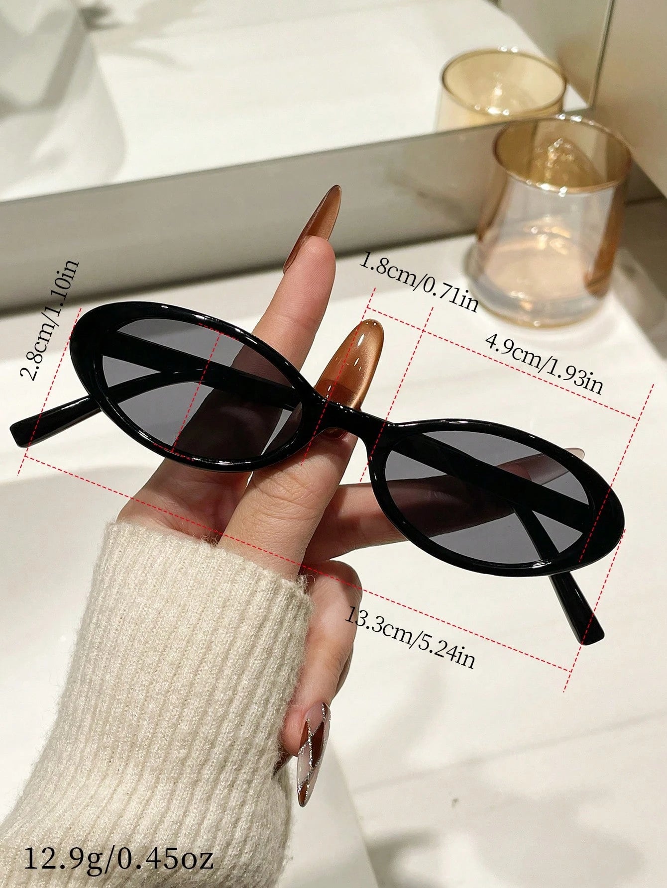 6pcs Casual Small Frame Glasses Set