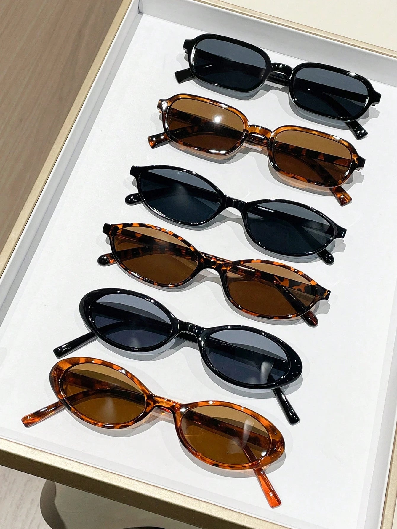 6pcs Casual Small Frame Glasses Set