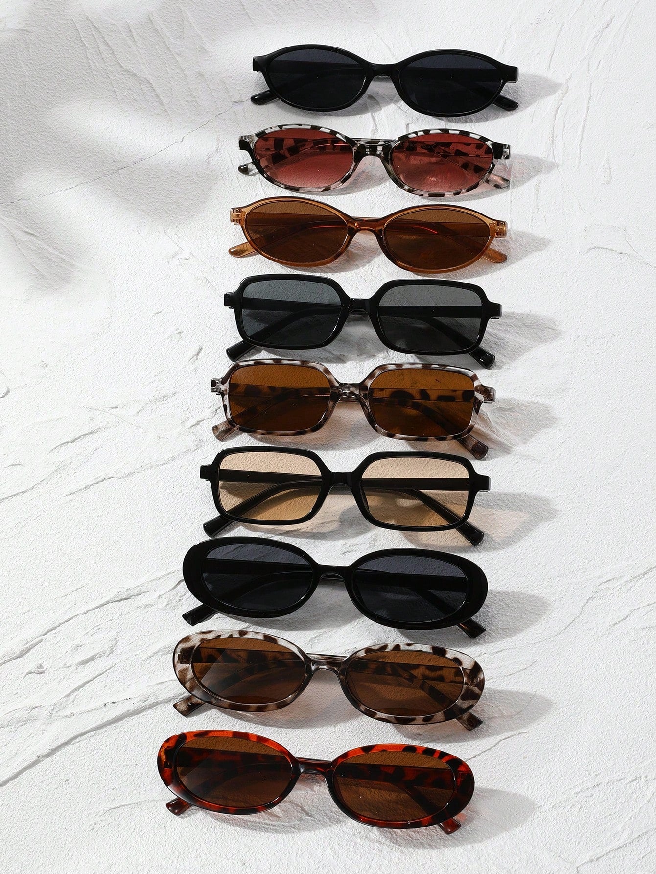 9pcs Cat Eye Tinted Lens Sunglasses Set