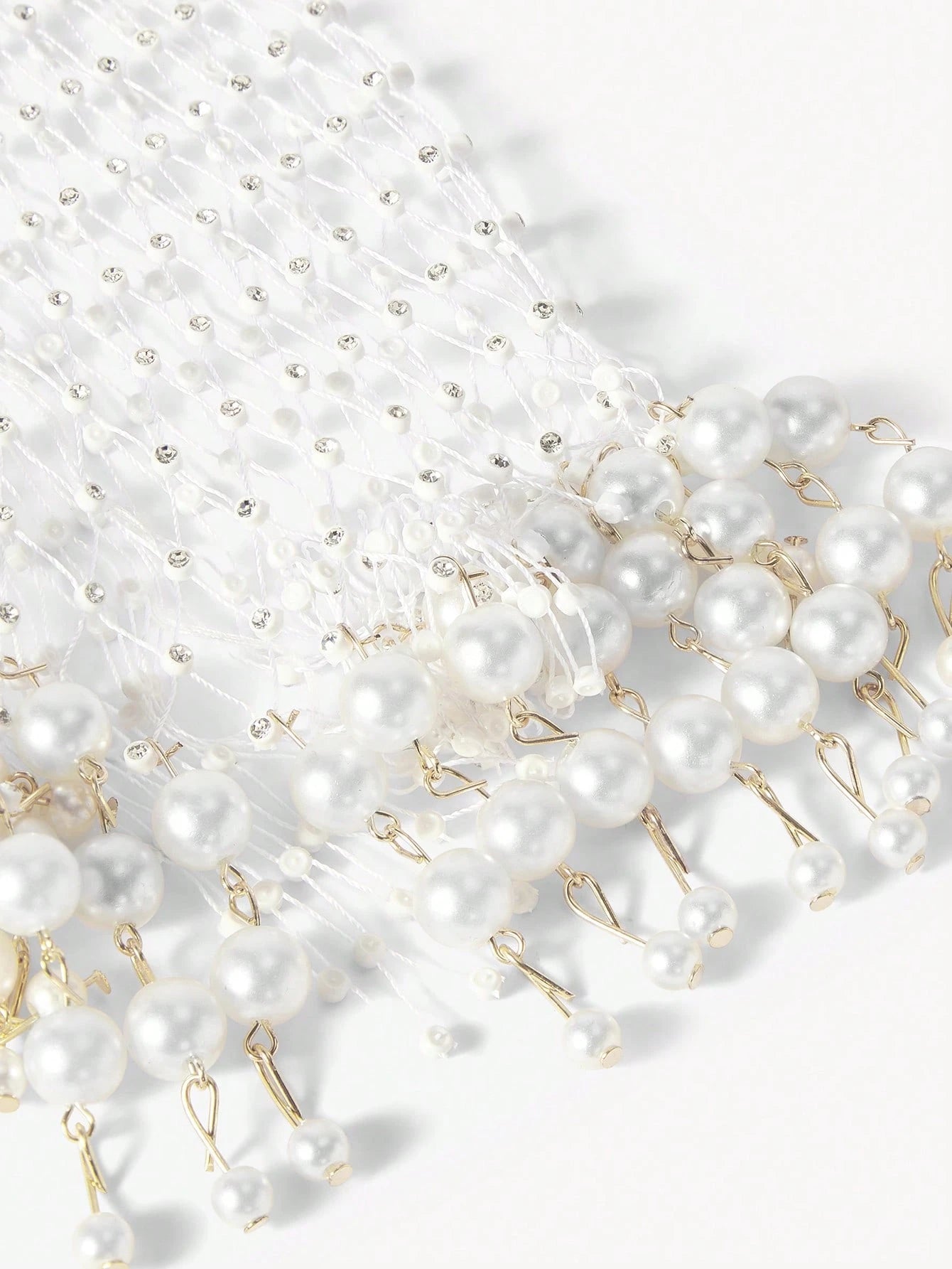 1pc White Pearl Decorated Hairband Rhinestone Headpiece
