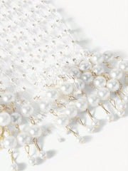 1pc White Pearl Decorated Hairband Rhinestone Headpiece