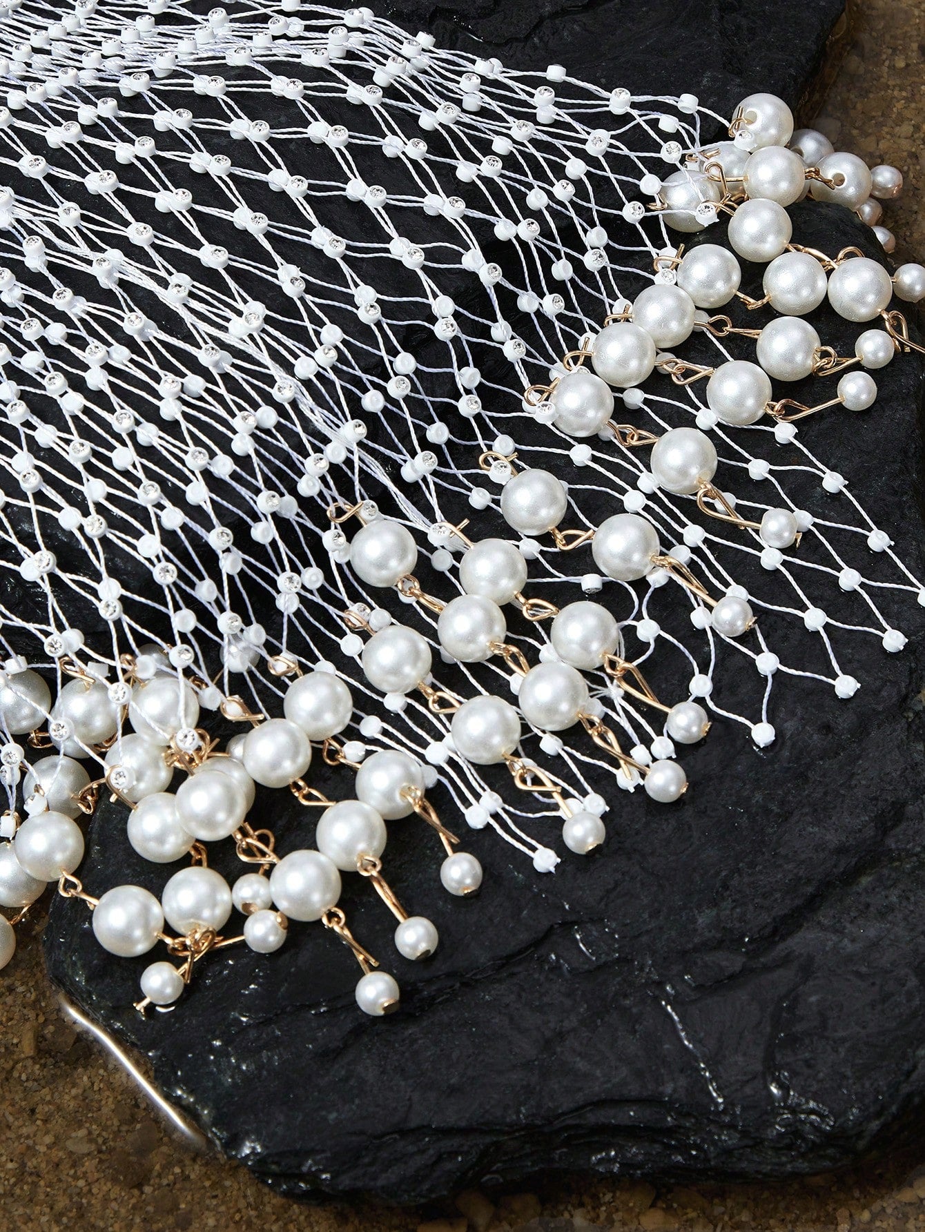 1pc White Pearl Decorated Hairband Rhinestone Headpiece