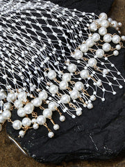 1pc White Pearl Decorated Hairband Rhinestone Headpiece