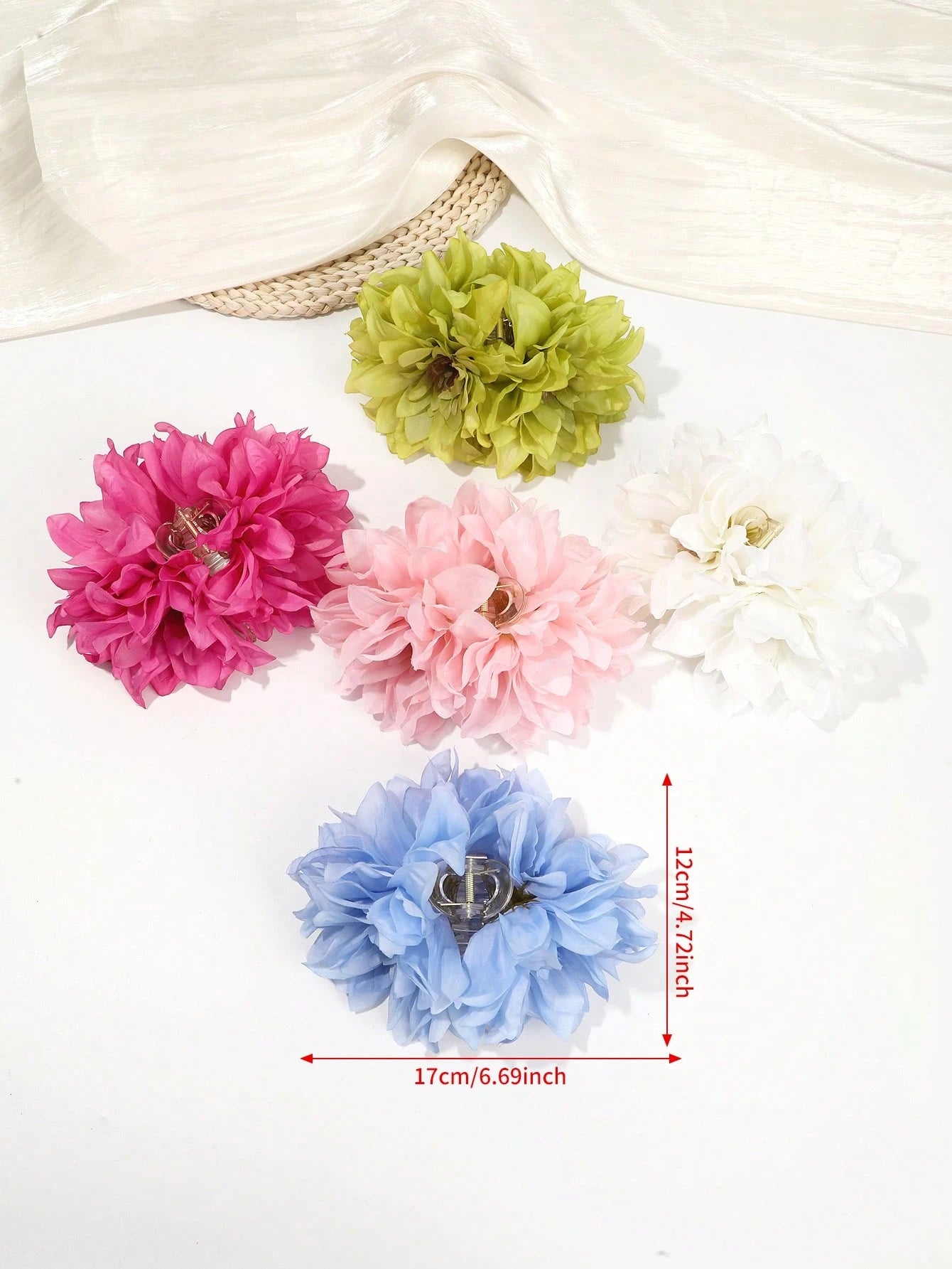 1pc Bohemian Extra Large Floral Hair Clip