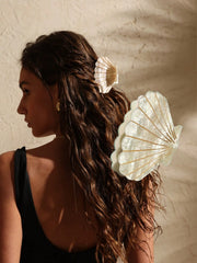 1pc Jumbo 8cm Tropical Seashell Hair Claw Clip
