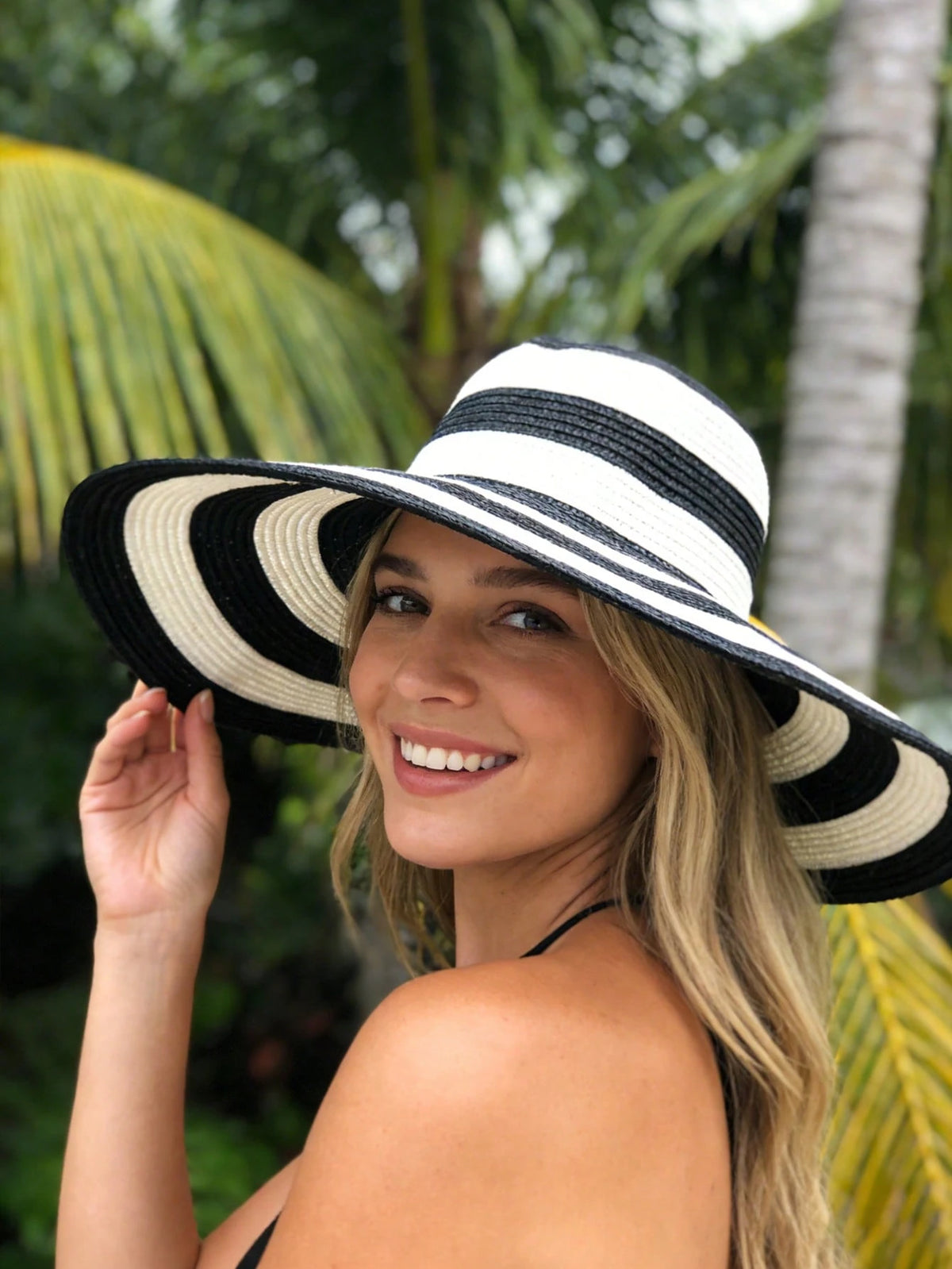 1pc Straw Beach Seaside Travel Sun Protection Vacation Wide Brim Sun Hat