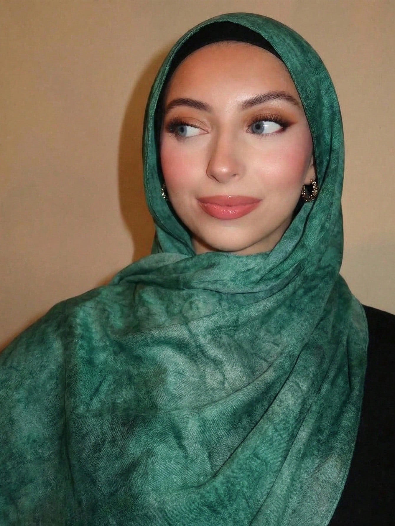 1pc Bohemian Style Watercolor Print Headscarf