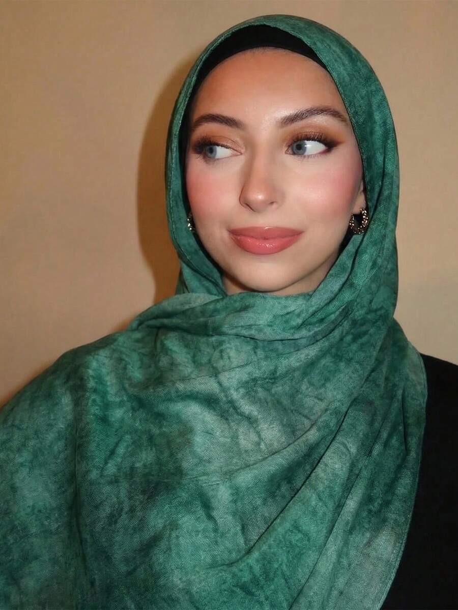 1pc Bohemian Style Watercolor Print Headscarf