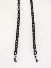 All-Black Turquoise Shell Texture Eyeglasses Chain