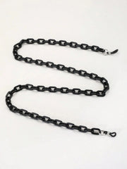 All-Black Turquoise Shell Texture Eyeglasses Chain