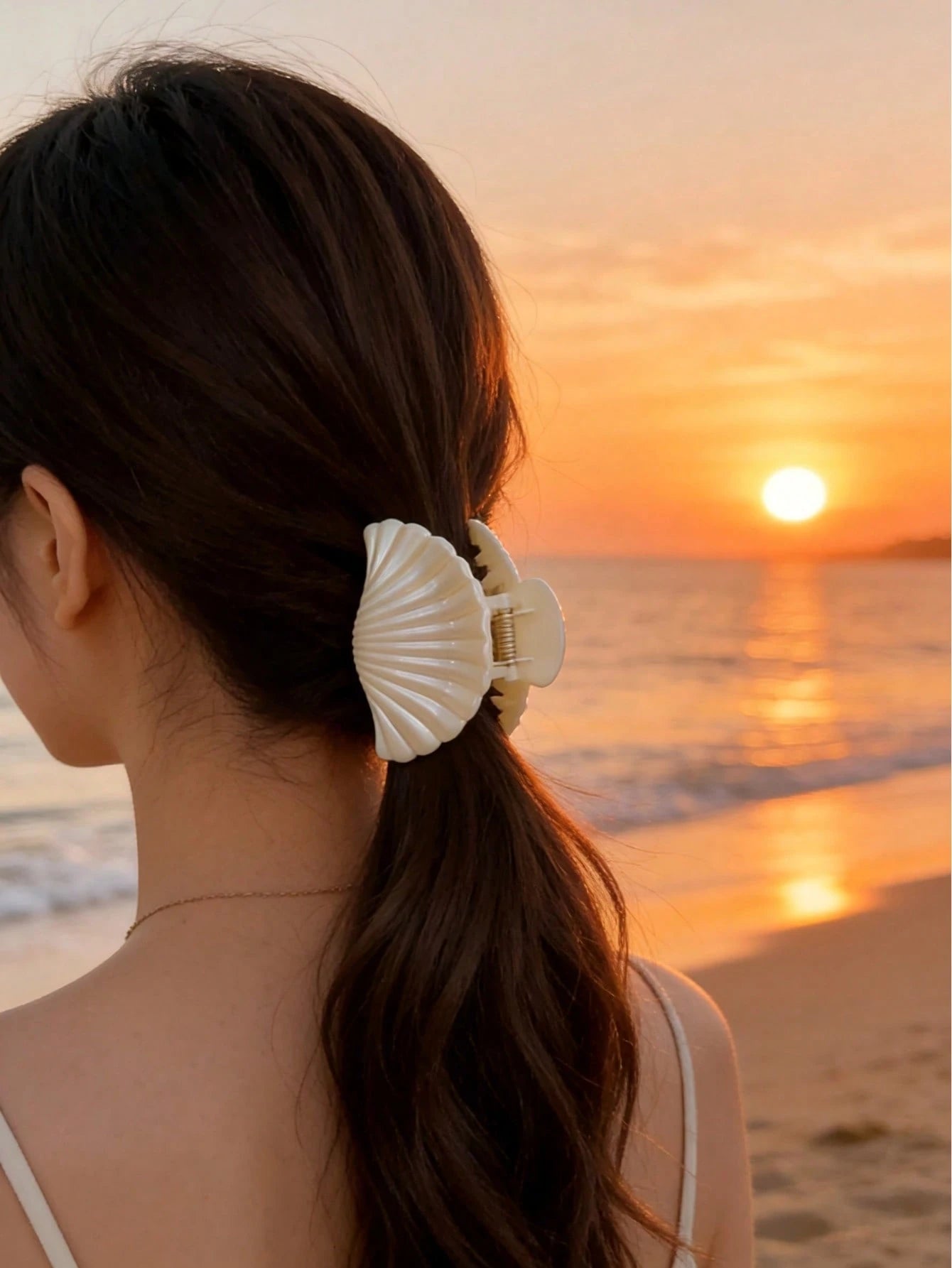 6pcs Acrylic Shell Hair Claws Set