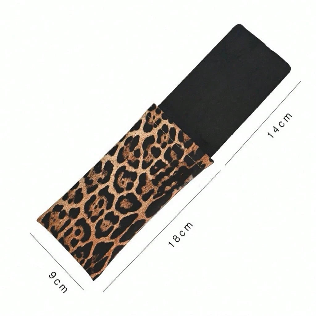 1pc Leopard Print  Glasses Pouch
