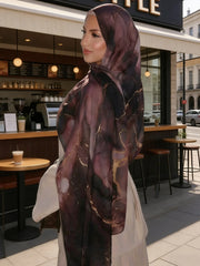1pc Bohemian Style Tie Dye Tie-Dye Print Viscose Hijab