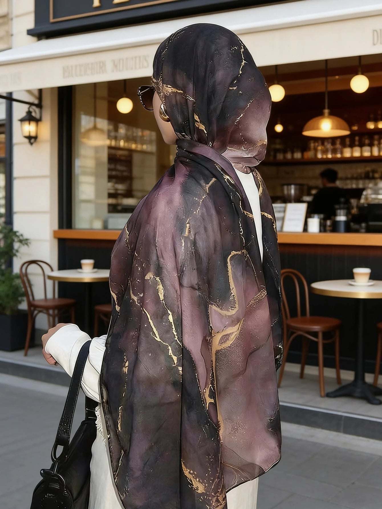 1pc Bohemian Style Tie Dye Tie-Dye Print Viscose Hijab