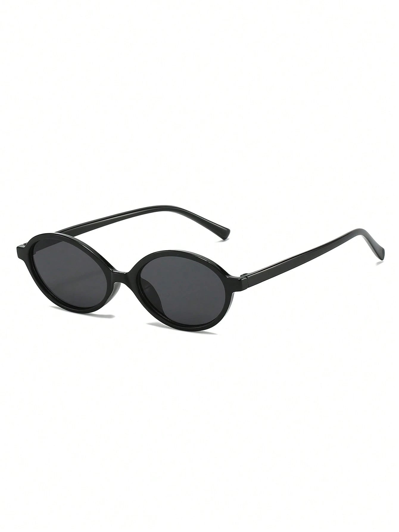 Leopard Print Oval PC Frame Vintage Runway Sunglasses