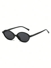 Leopard Print Oval PC Frame Vintage Runway Sunglasses