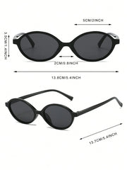 Leopard Print Oval PC Frame Vintage Runway Sunglasses