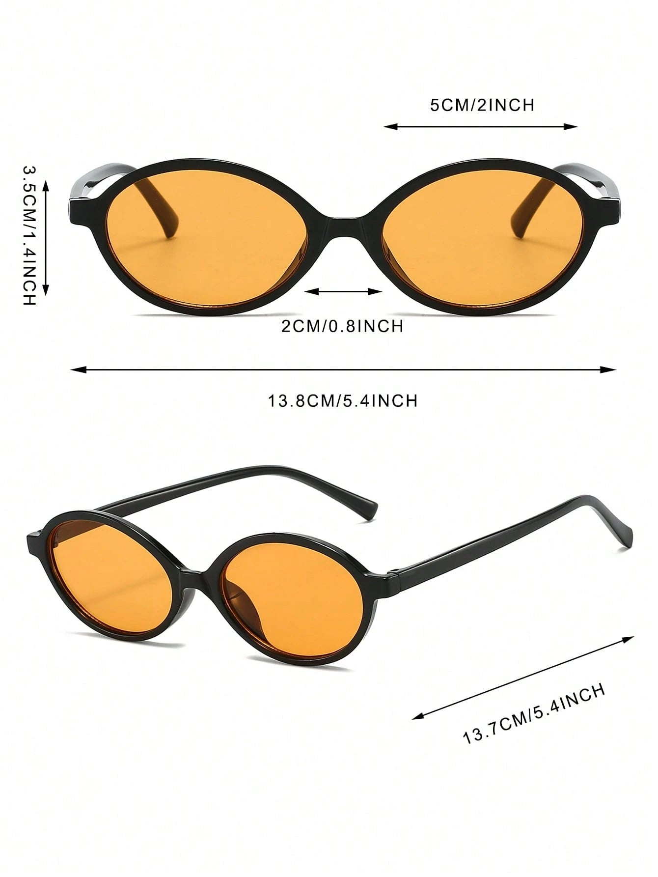 Leopard Print Oval PC Frame Vintage Sunglasses
