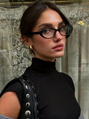 Full-Rim Oval Retro Eyeglasses