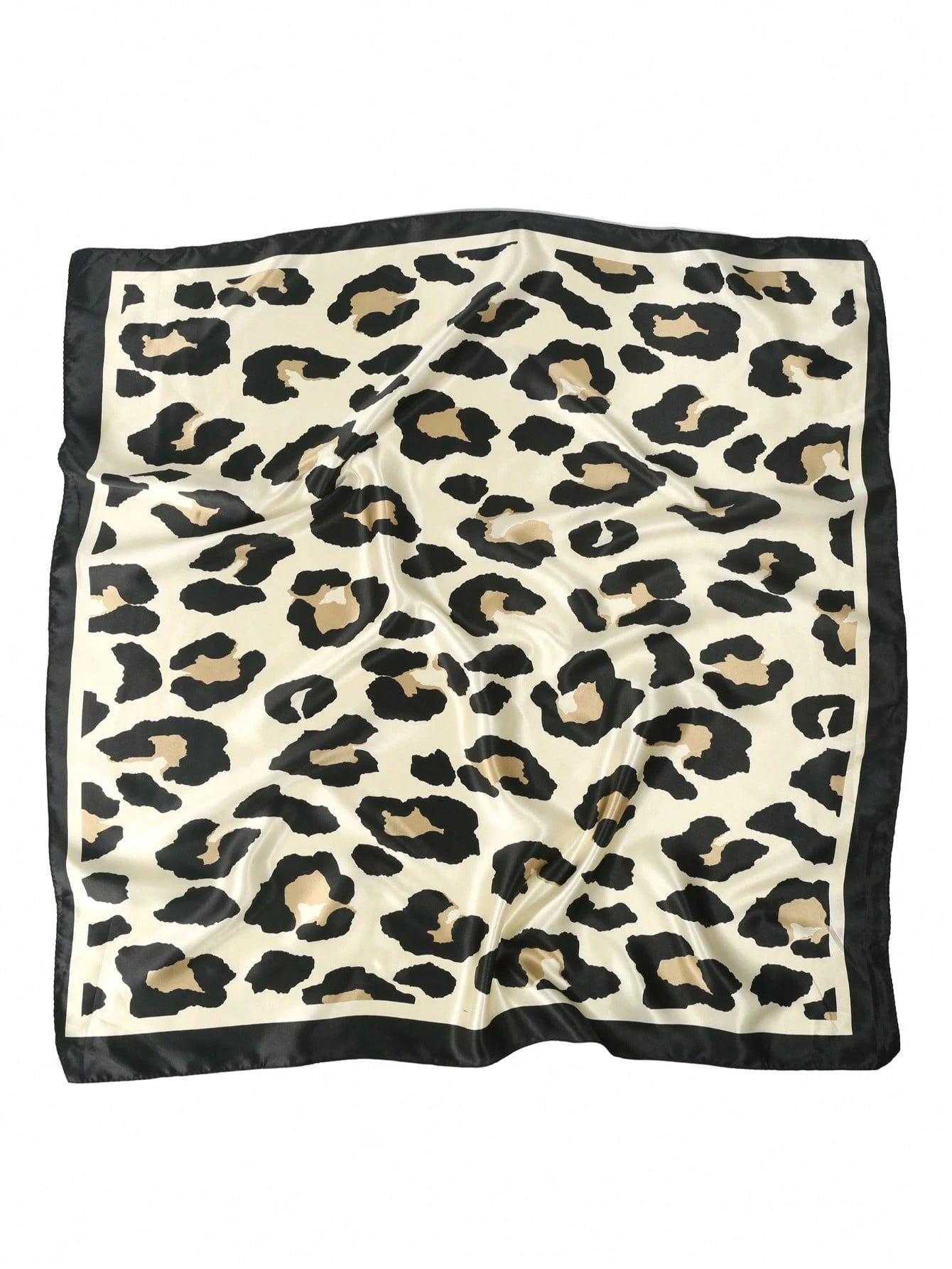 1pc Vintage Leopard Print Silk Scarf