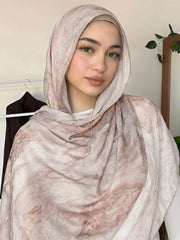 1pc Bohemian Style Watercolor Print Scarf