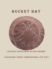1pc Casual Sunwave Polyester Seashell Jacquard Decor Bucket Hat