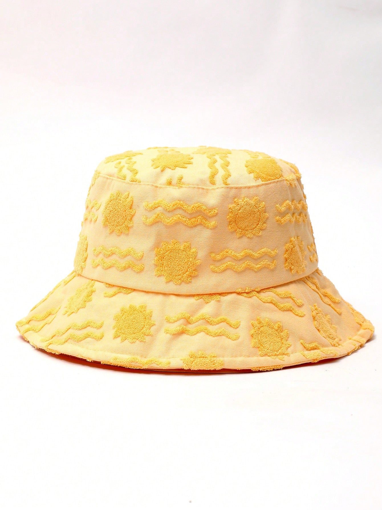 1pc Polyester Casual Street Style Sun Wave Pattern Bucket Hat