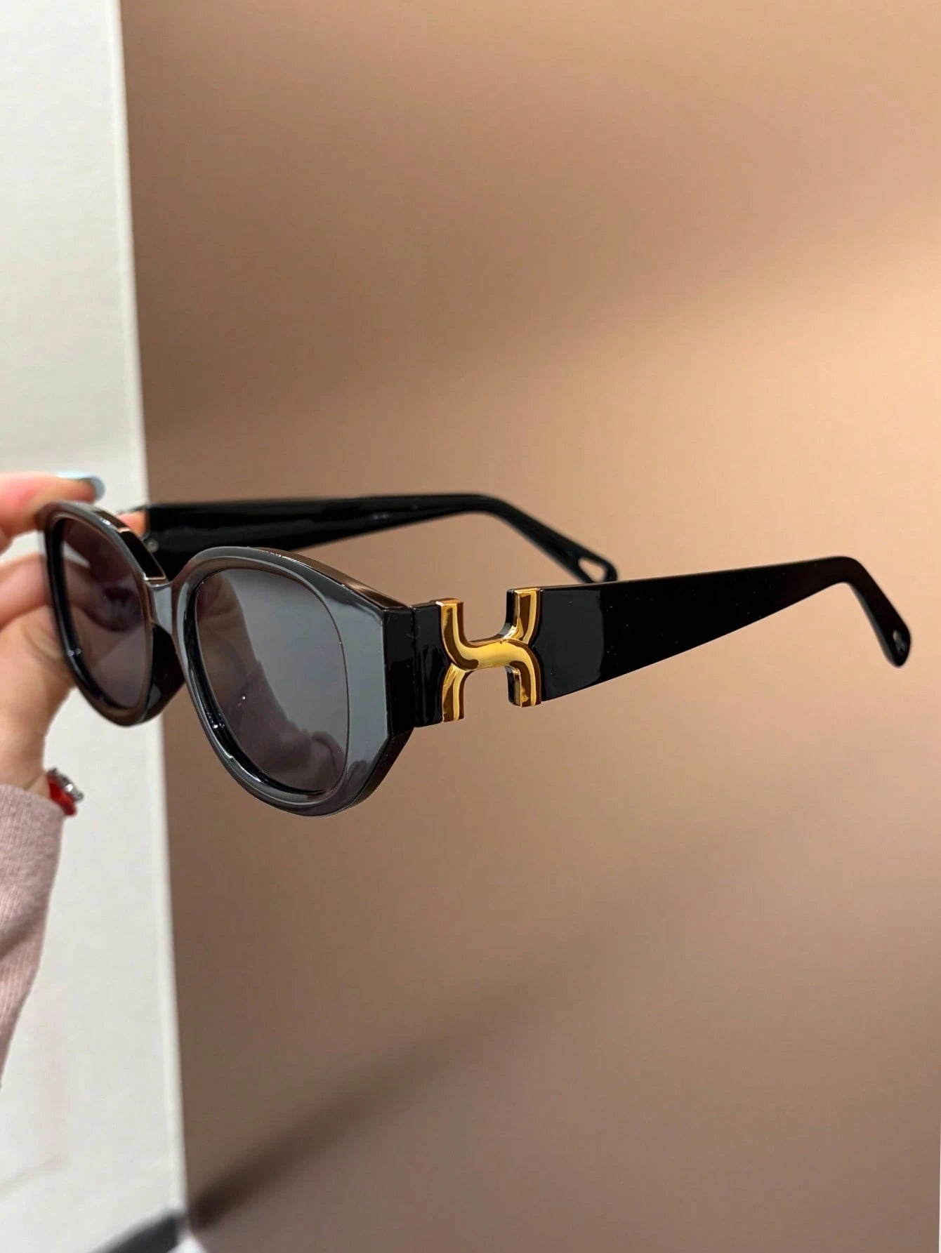 1pc Leopard Print Tortoiseshell Oval Frame Glasses