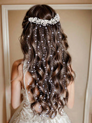 Multi-Layer Faux Pearl Tassel Hair