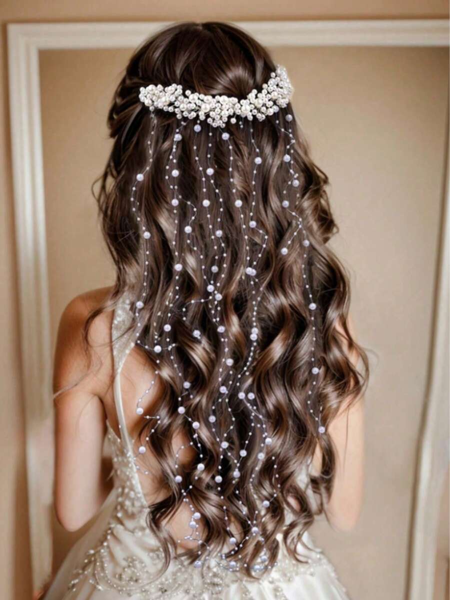 Multi-Layer Faux Pearl Tassel Hair