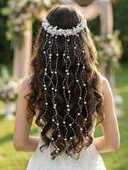 Multi-Layer Faux Pearl Tassel Hair