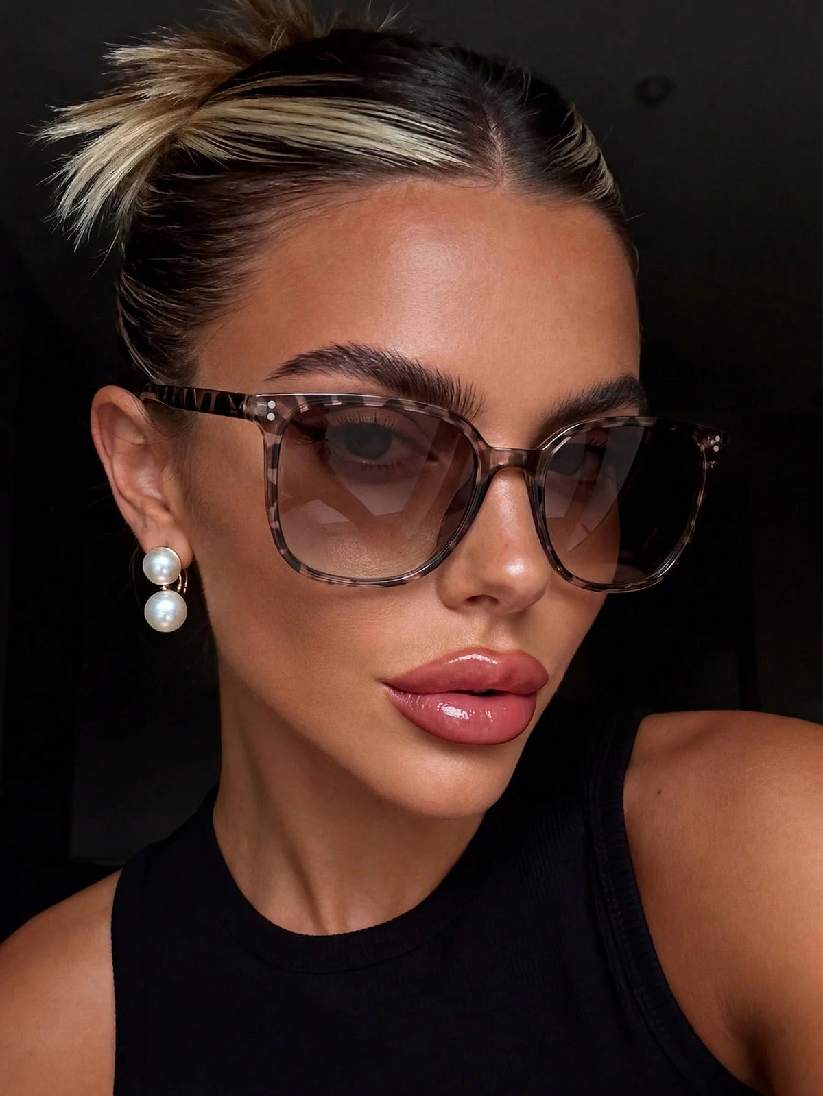 Square Leopard Retro Sunglasses