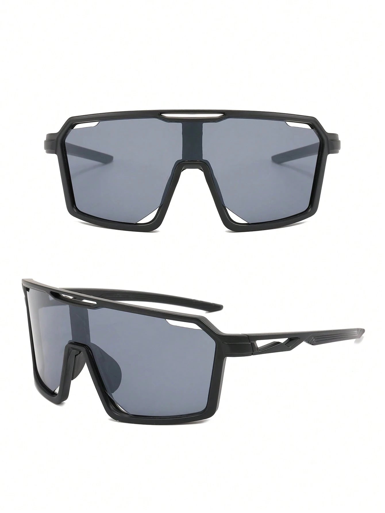 Oversized Black Versatile Sports Eyeglasses