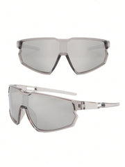 Large Frame One-Piece Mercury Reflective Eyeglasses