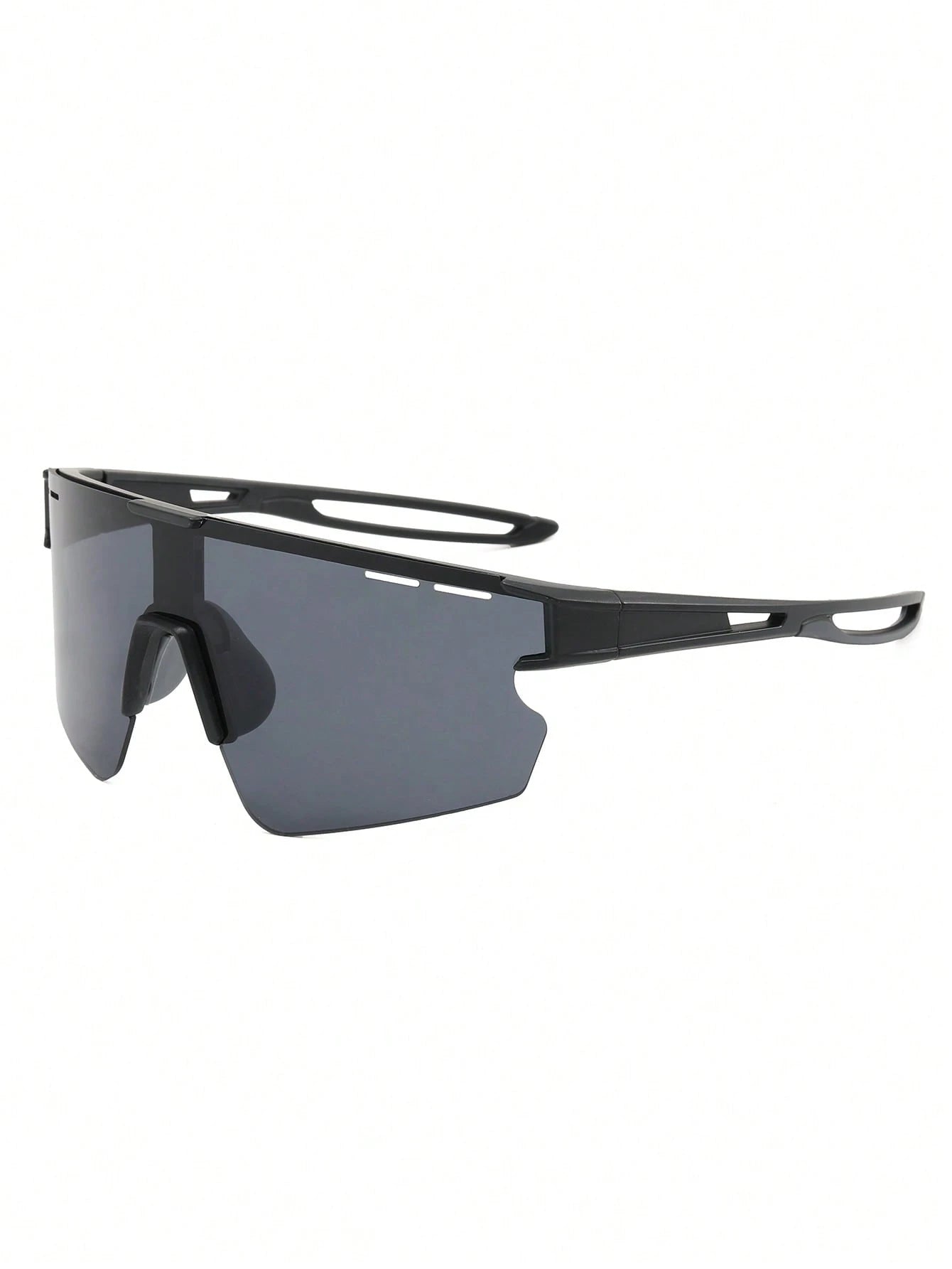 Oversized Black Cycling Sports Eyeglasses