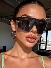 Oversized Black Cycling Sports Eyeglasses