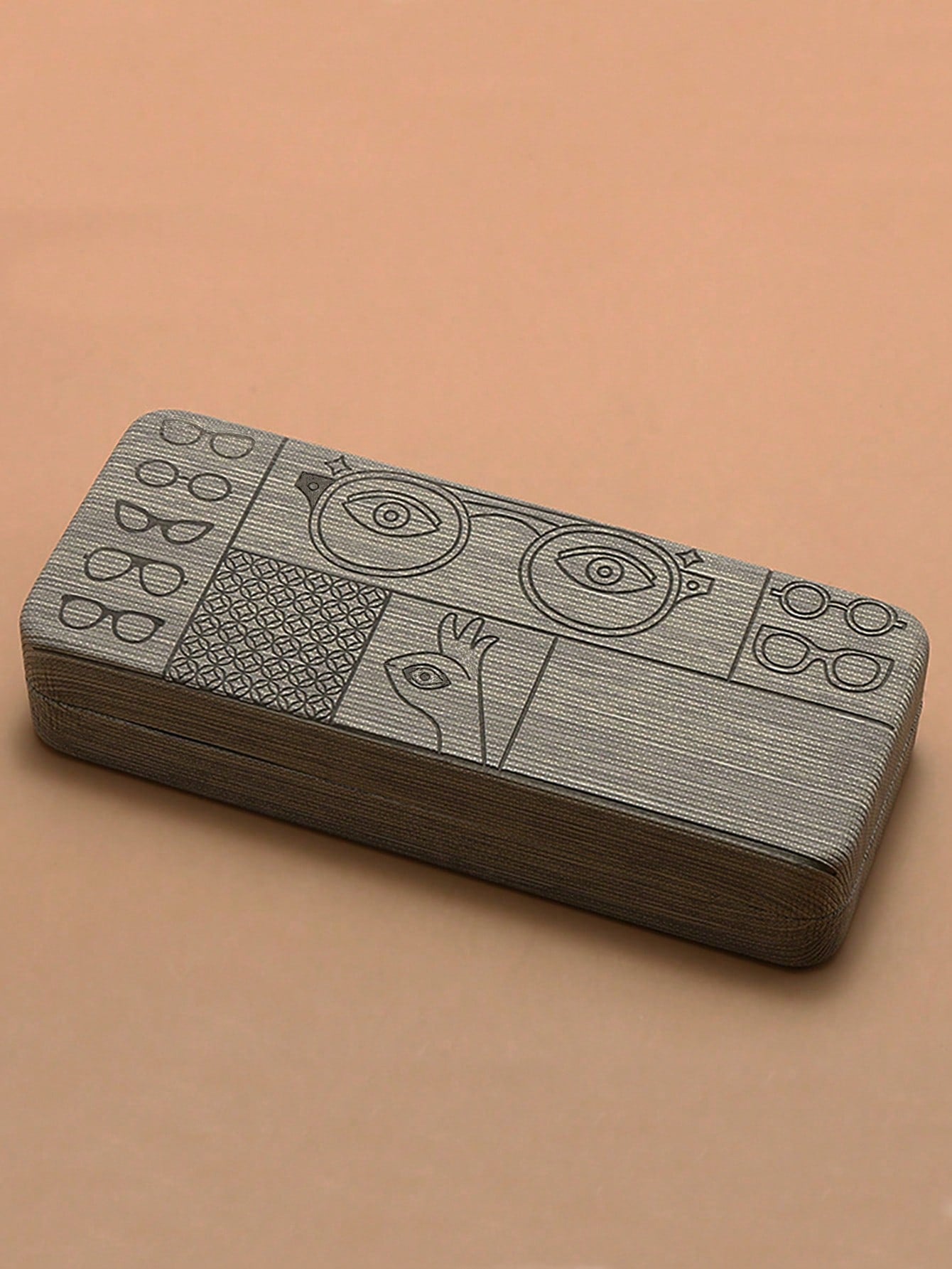 1pc Geometric Pattern Eyeglasses Case