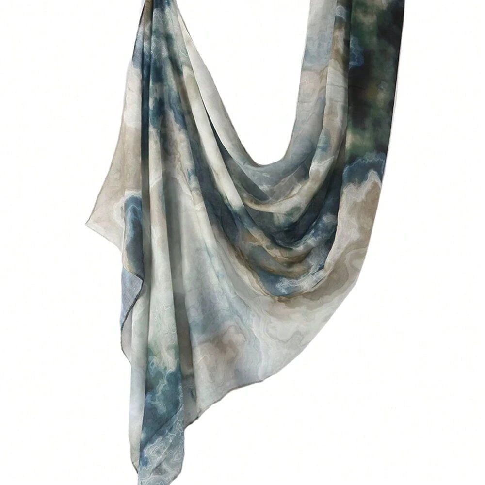 1PC Bohemian Ripple Tie-Dye Print Headscarf