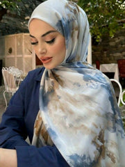 1PC Bohemian Ripple Tie-Dye Print Headscarf