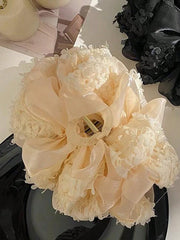 1pc Floral Large Multi-Layer Bowknot Hair Clip