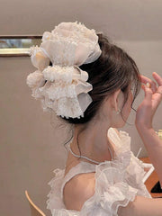 1pc Floral Large Multi-Layer Bowknot Hair Clip