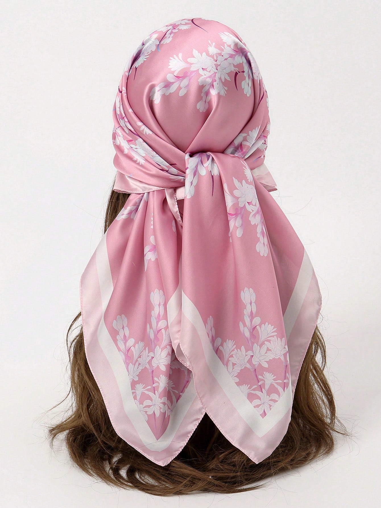 1pc Simple Printed Square Scarf
