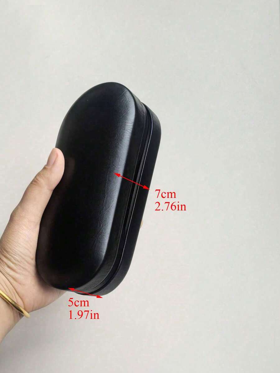 Dual Layer Metal Leather Myopia Glasses Case