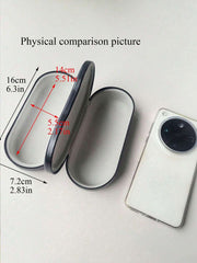 Dual Layer Metal Leather Myopia Glasses Case