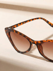 Cat Eye Beach Leopard Print Sunglasses