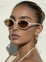 1pcs Oval PC Frame Vintage Chic Runway Sunglasses